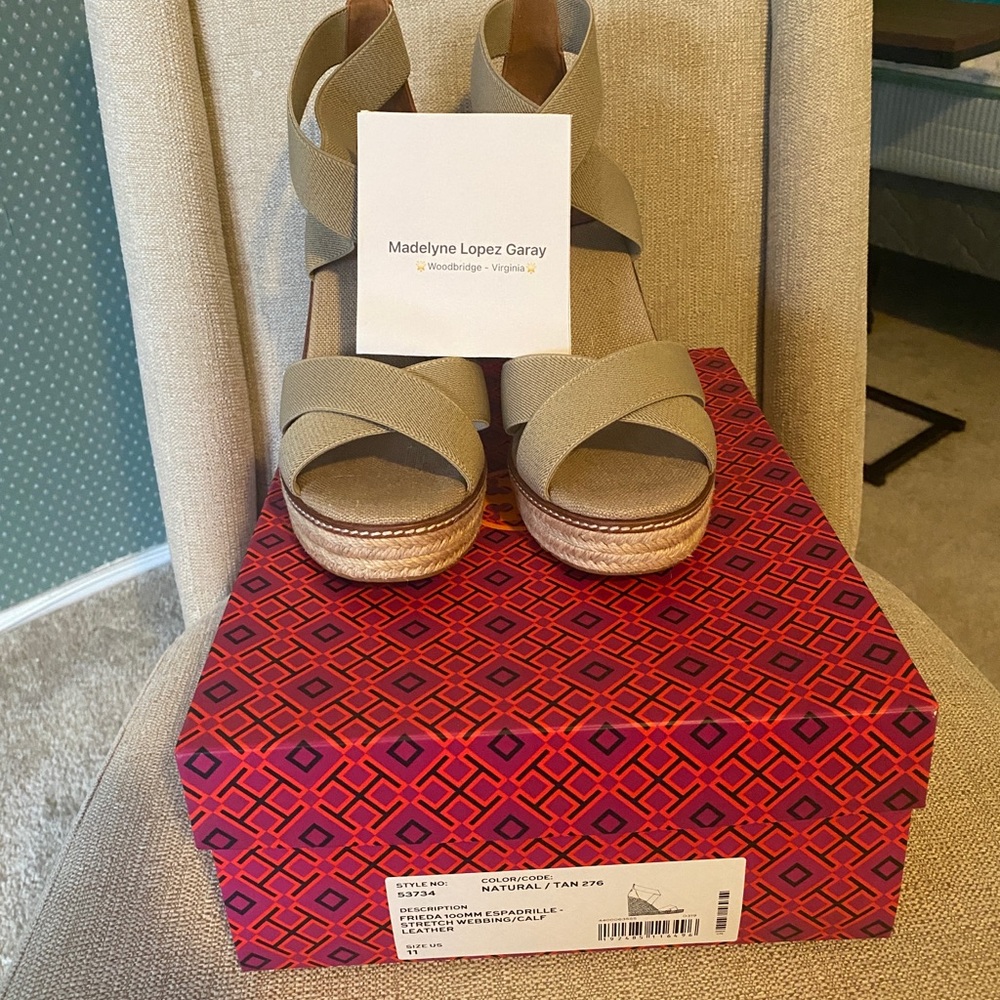Tory Burch Frieda Espadrille Wedge Sandal.